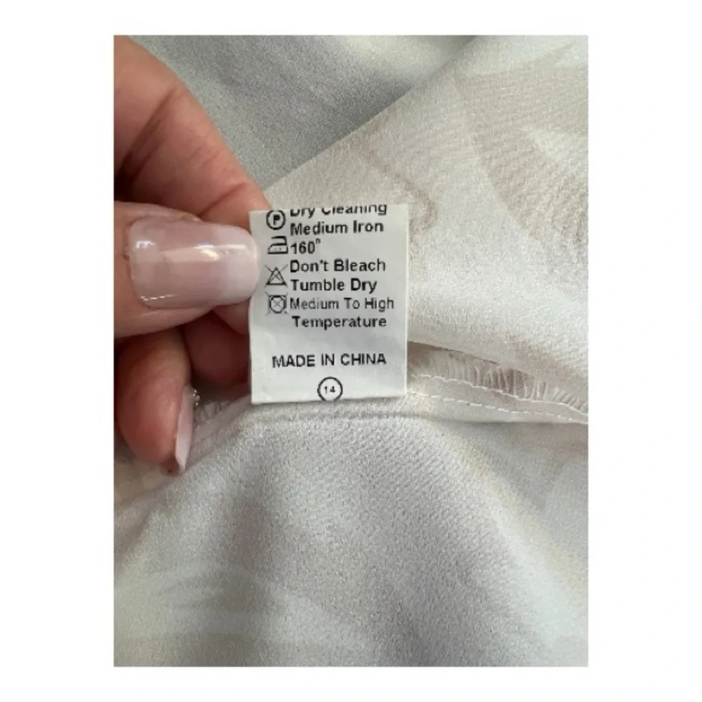 🤎🤍 EUC Bohemian Cream & Rust Print Chiffon Kimono Caftan Cover Up | OS - Picture 7 of 7